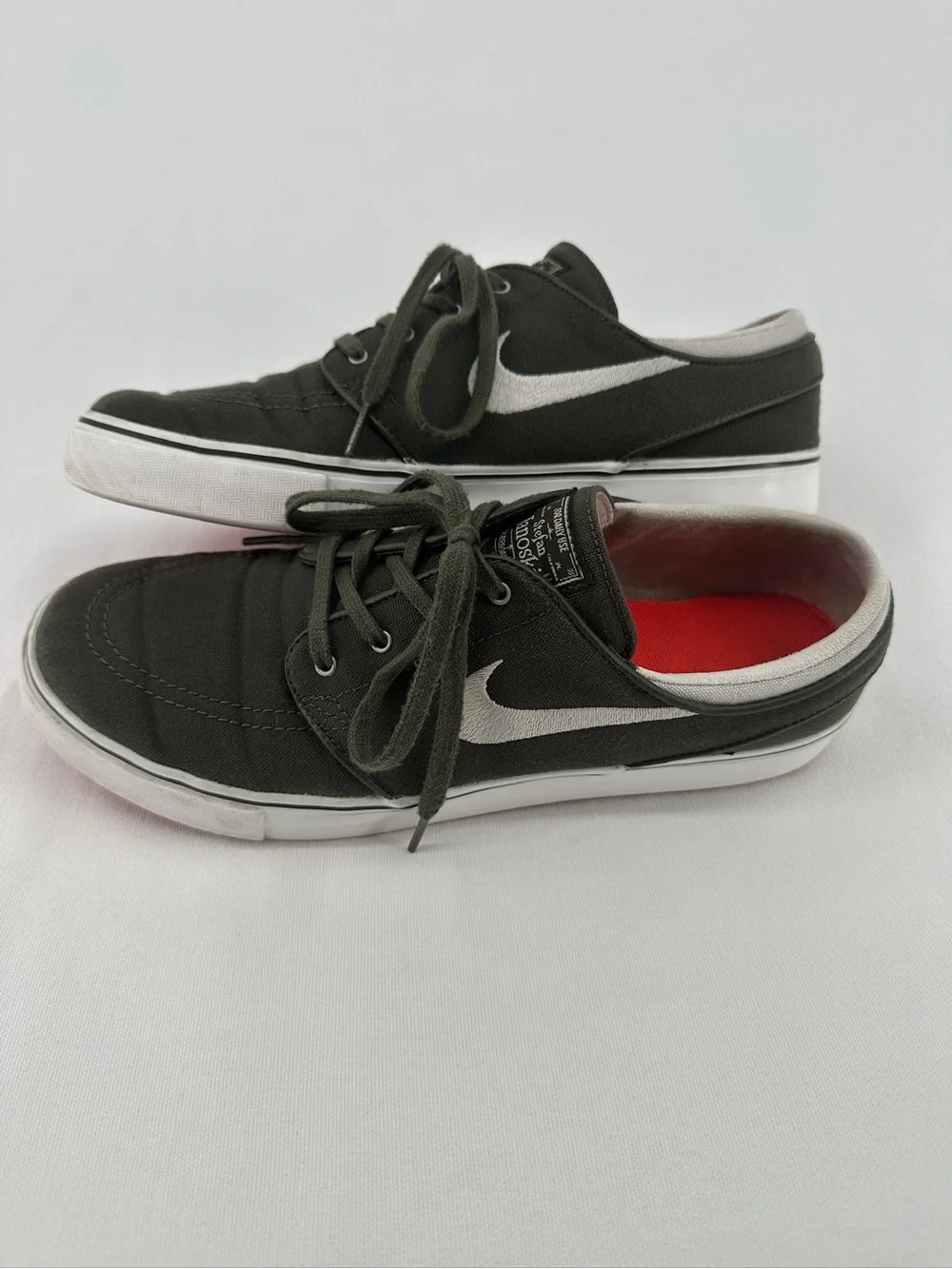 Nike SB Zoom Stefan Janoski Canvas Olive Green Skate Shoes Men’s 10 615957-303